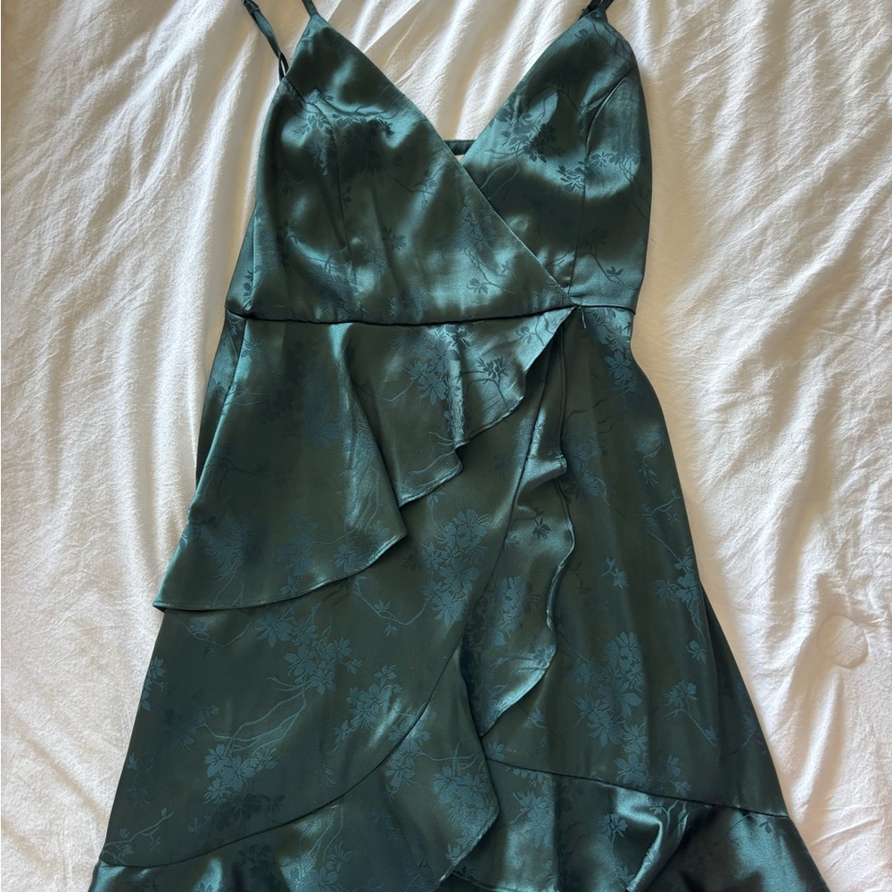 Altar'd State Teal Asymmetrical Dress